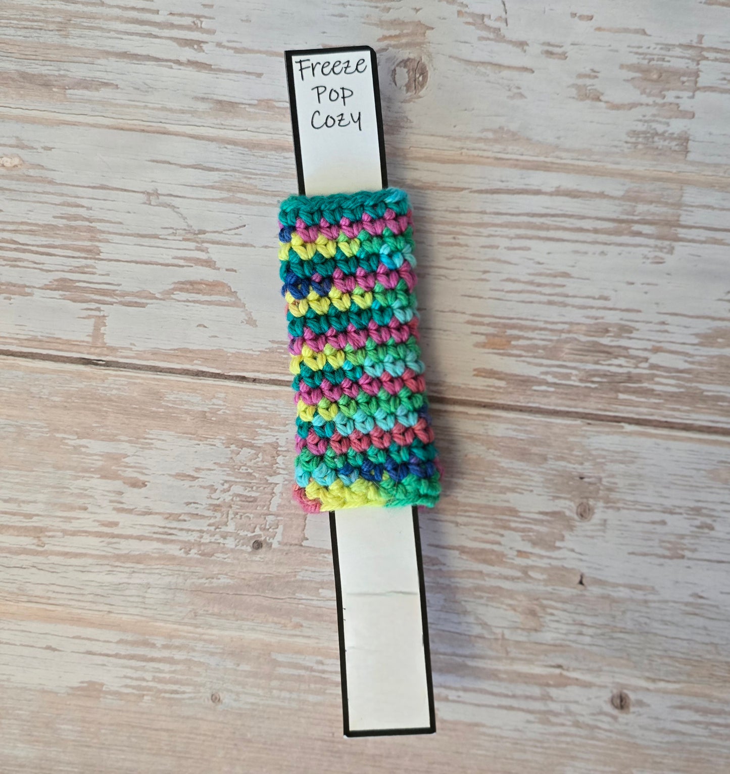 Freeze Pop Cozy, crochet, handmade