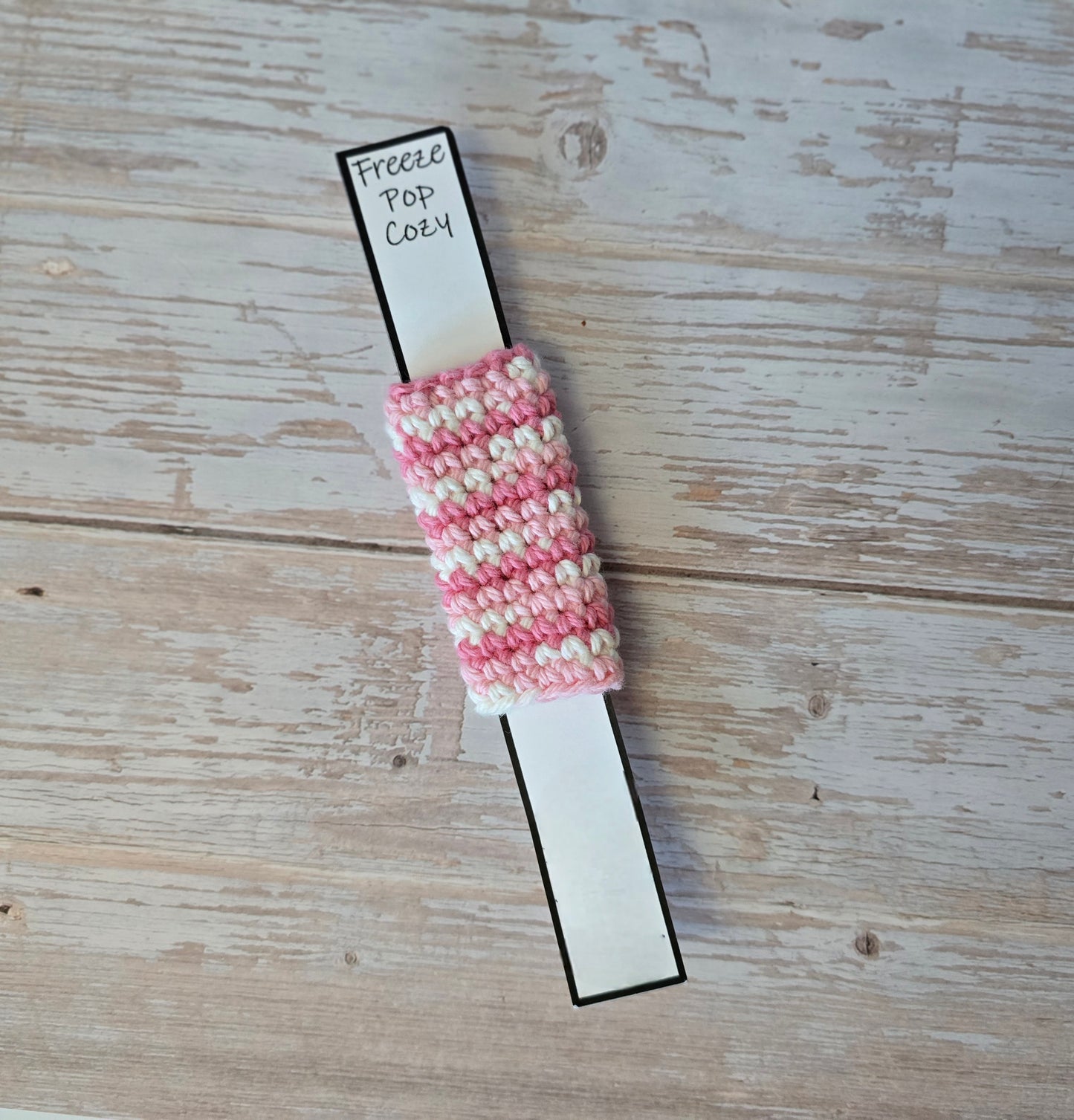 Freeze Pop Cozy, crochet, handmade