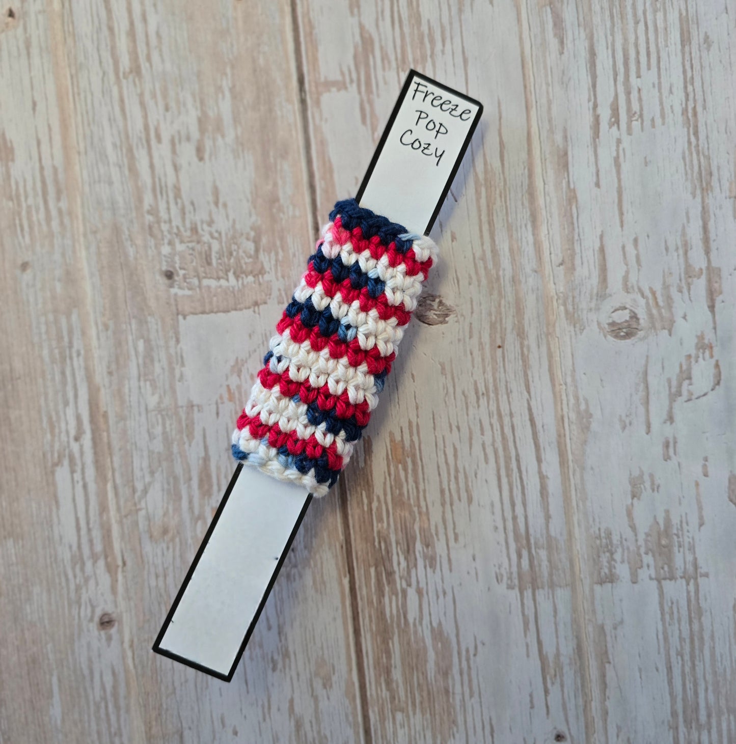 Freeze Pop Cozy, crochet, handmade