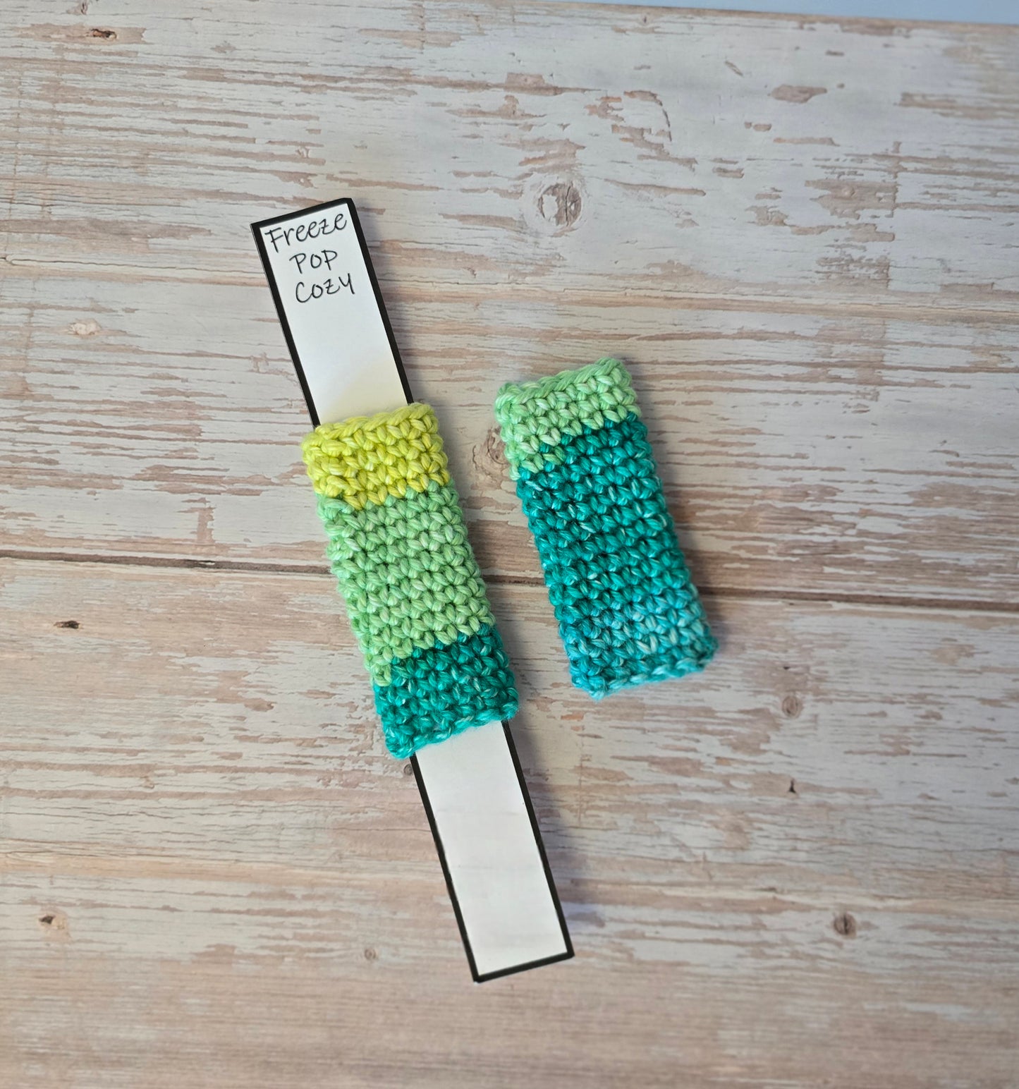 Freeze Pop Cozy, crochet, handmade