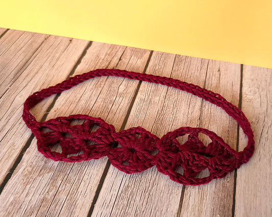 Crochet Bookmark, granny square, leaf, handmade